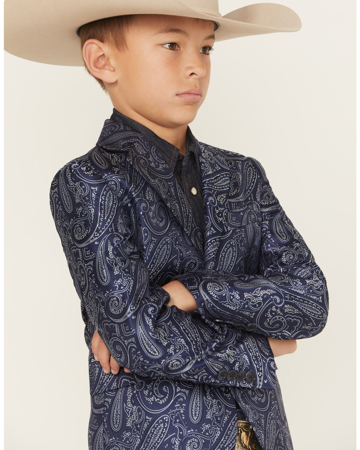 Product Name:  Rock & Roll Denim Boys' Paisley Print Blazer