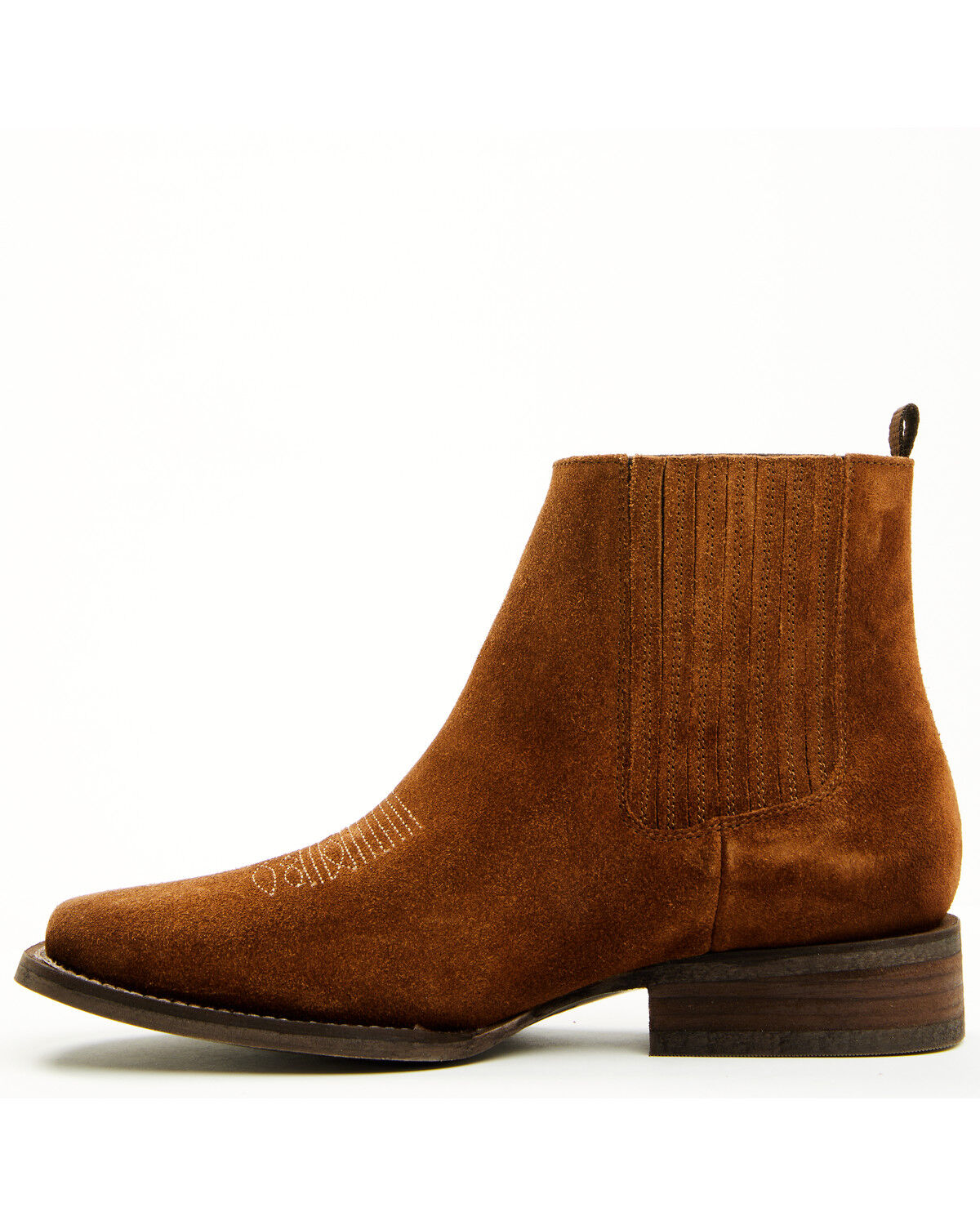 Image #3 - Shyanne Women's Beverly Pull-On Western Booties - Broad Square Toe, Brown, hi-res