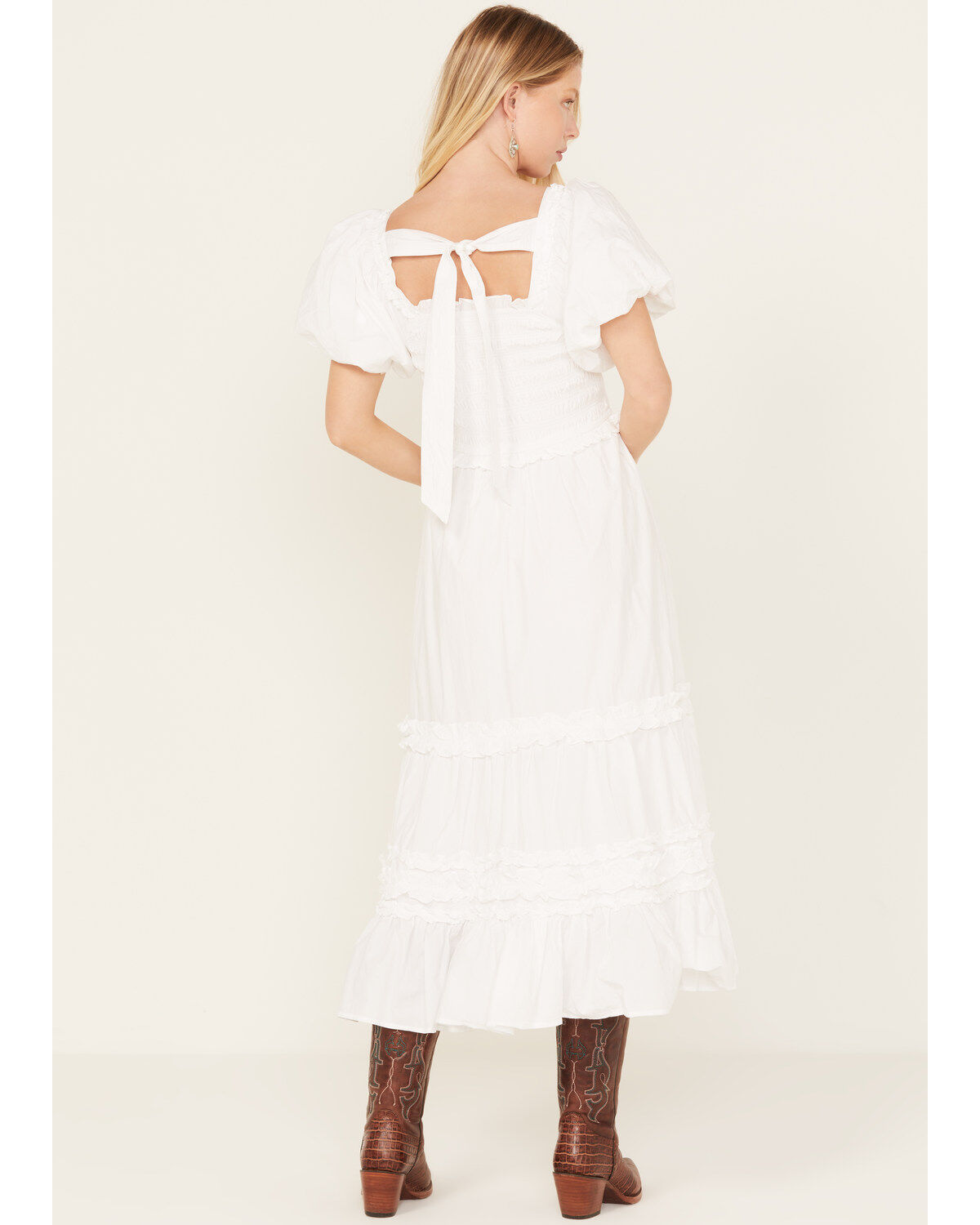 Image #4 - Cleobella Women's Cherith Tier Midi Dress, White, hi-res