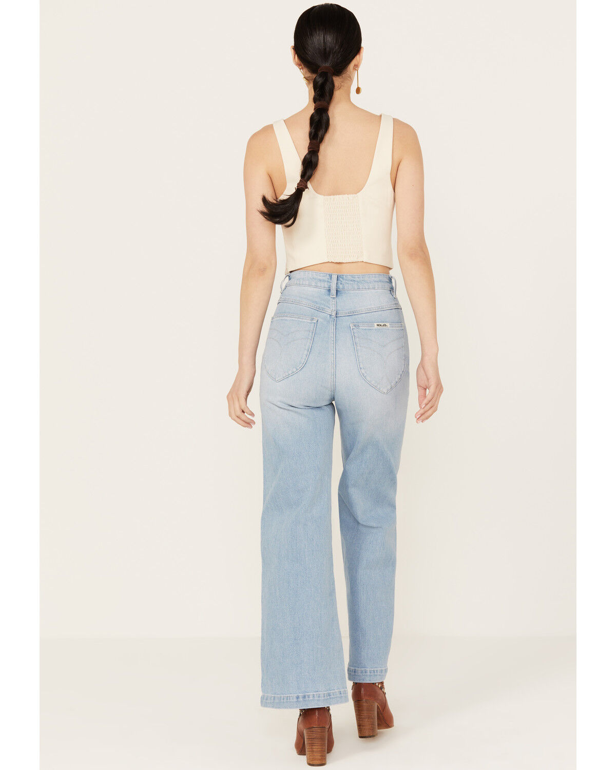 Image #3 - Rolla's Women's Light Wash High Rise Sailor Jeans, Light Blue, hi-res