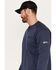 Image #2 - Ariat Men's Rebar FR Air Refinery Henley Long Sleeve Work Shirt, Navy, hi-res