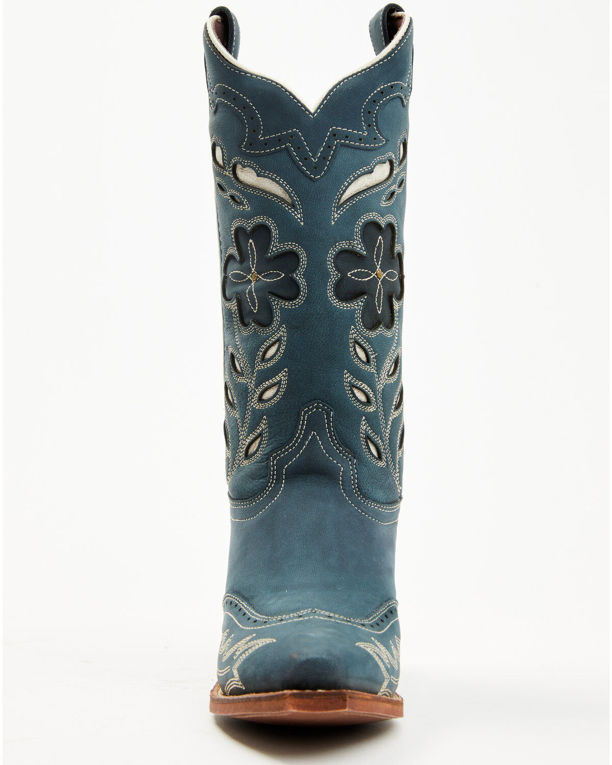 Image #4 - Laredo Women's Floral Underlay Western Boots - Snip Toe, , hi-res