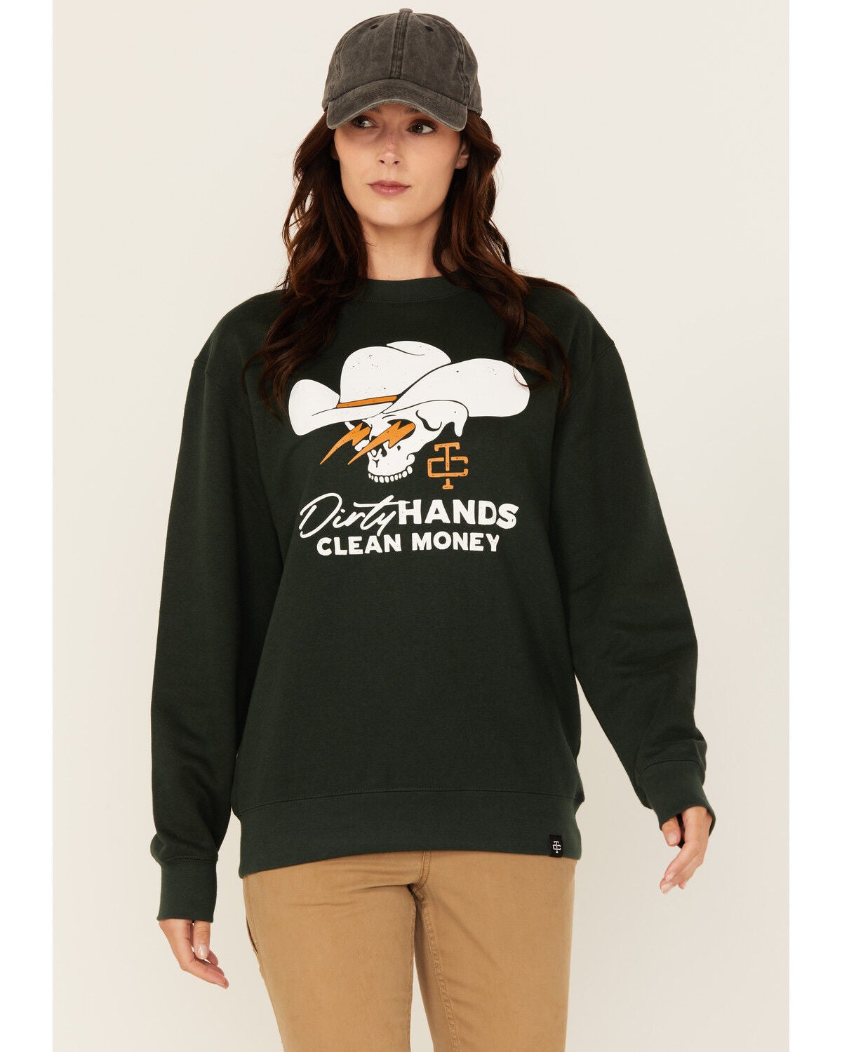 Troll Co Women's Savage Crewneck Sweatshirt, Green