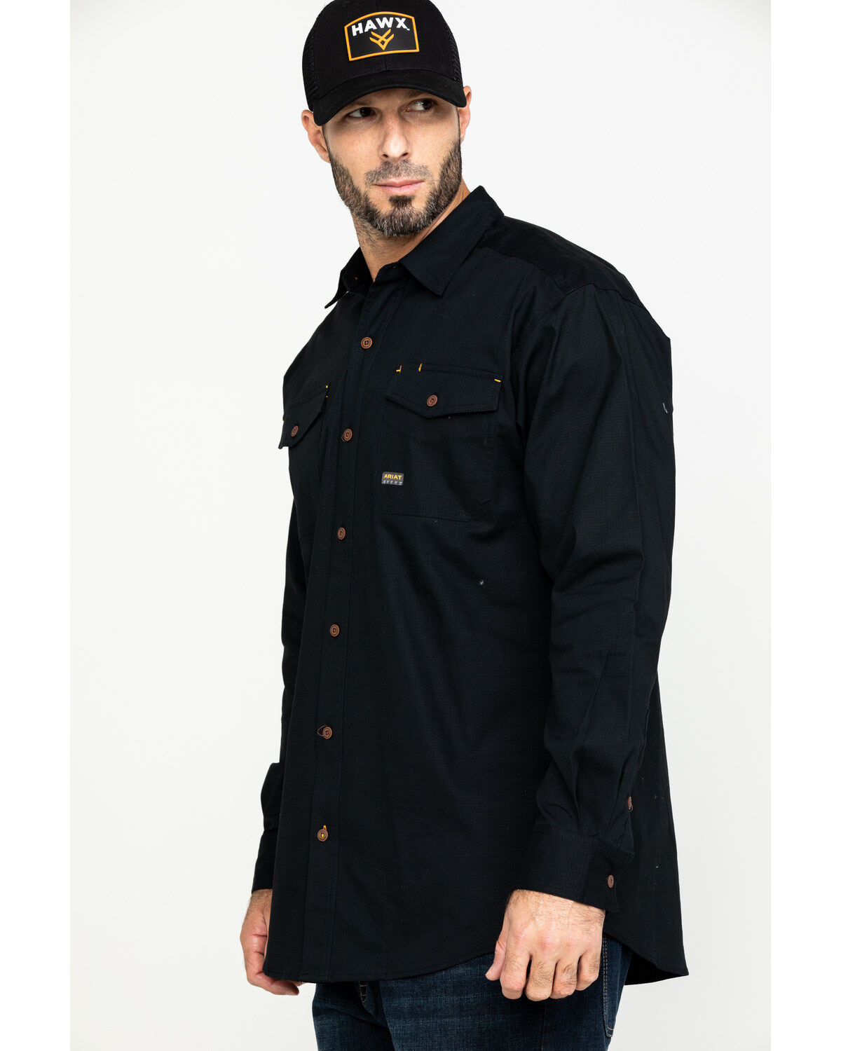Image #3 - Ariat Men's Rebar Made Tough Durastretch Long Sleeve Work Shirt, , hi-res