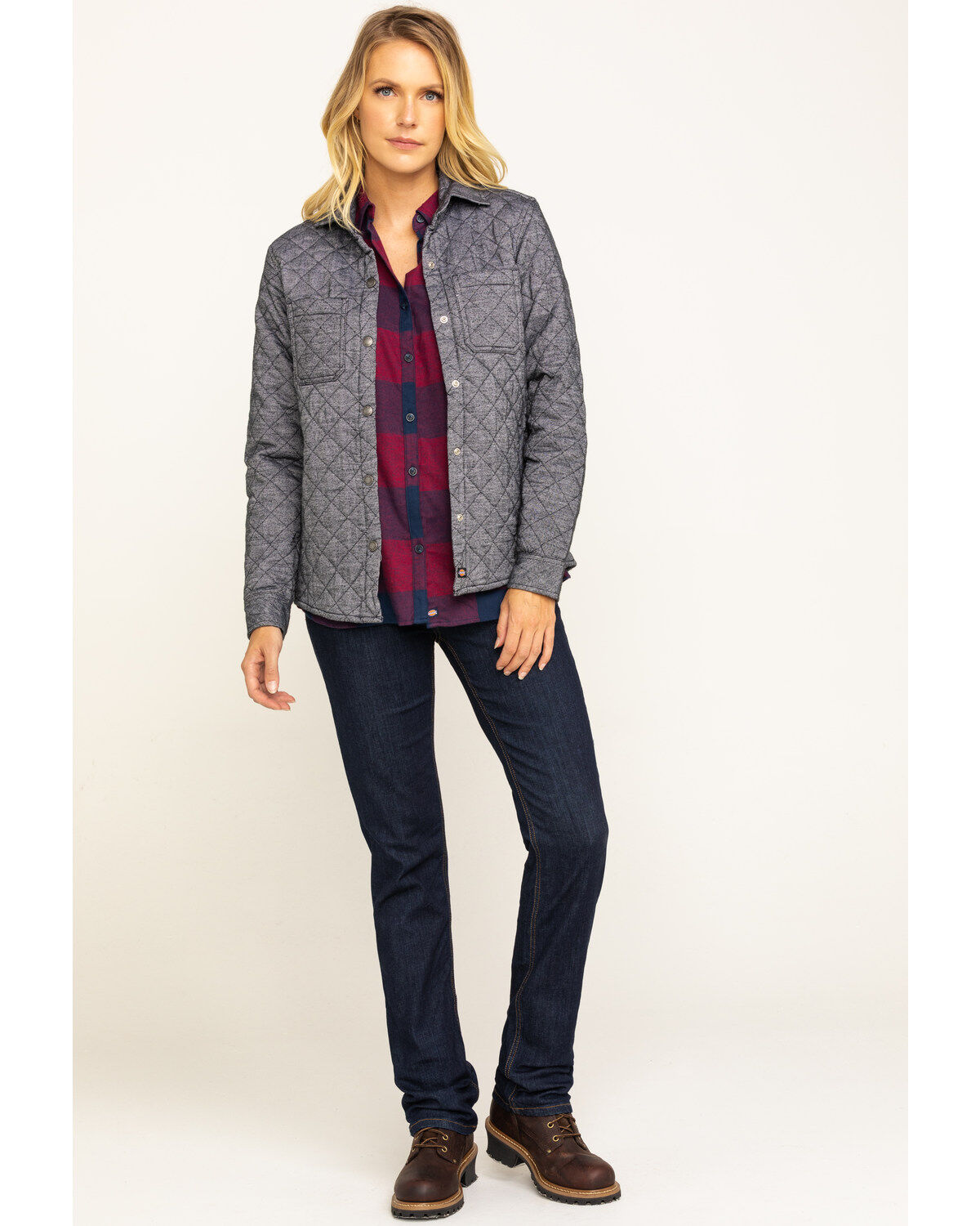 dickies quilted flannel shirt