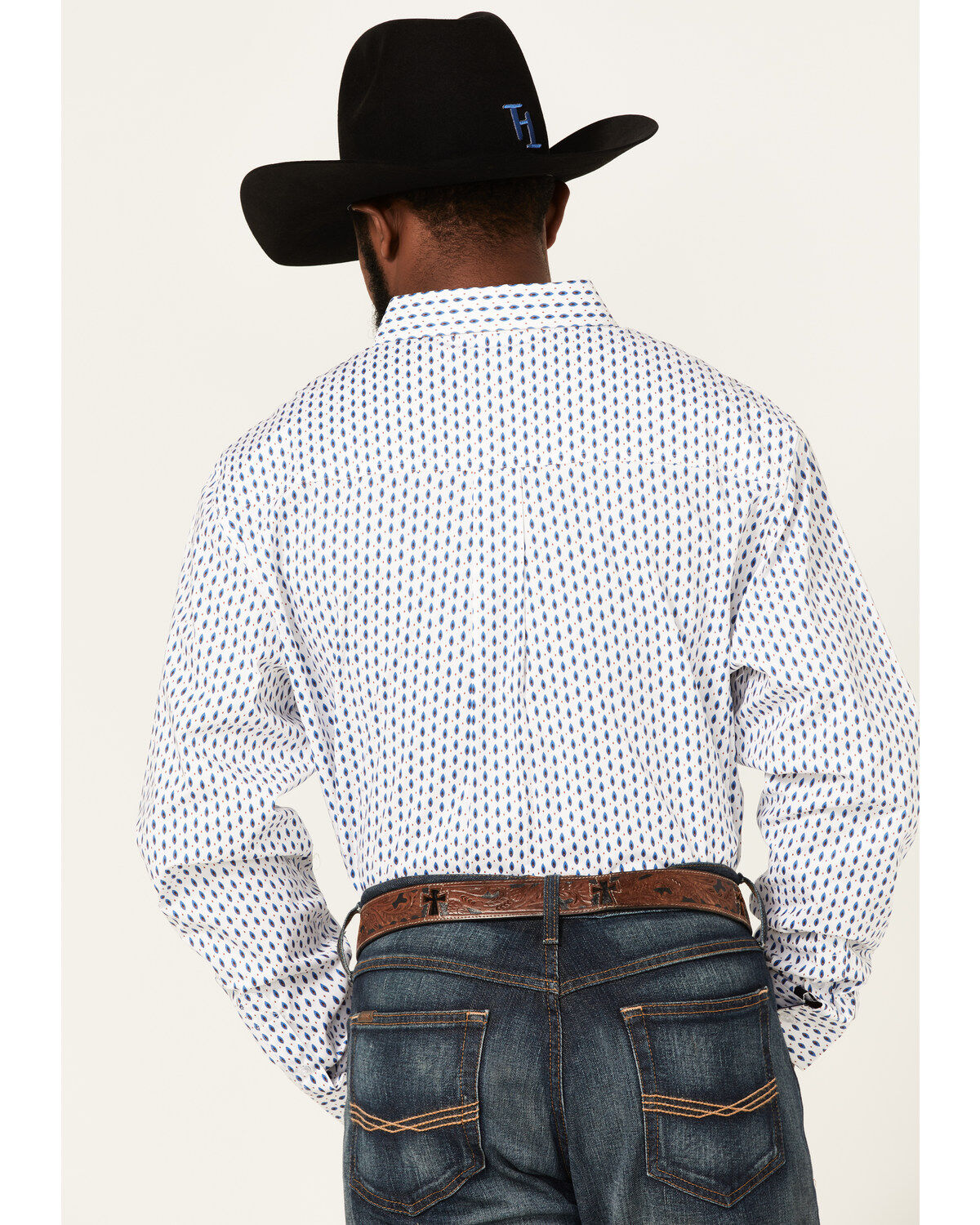 Product Name:  RANK 45® Men's Trained Geo Print Long Sleeve Button-Down Western Shirt