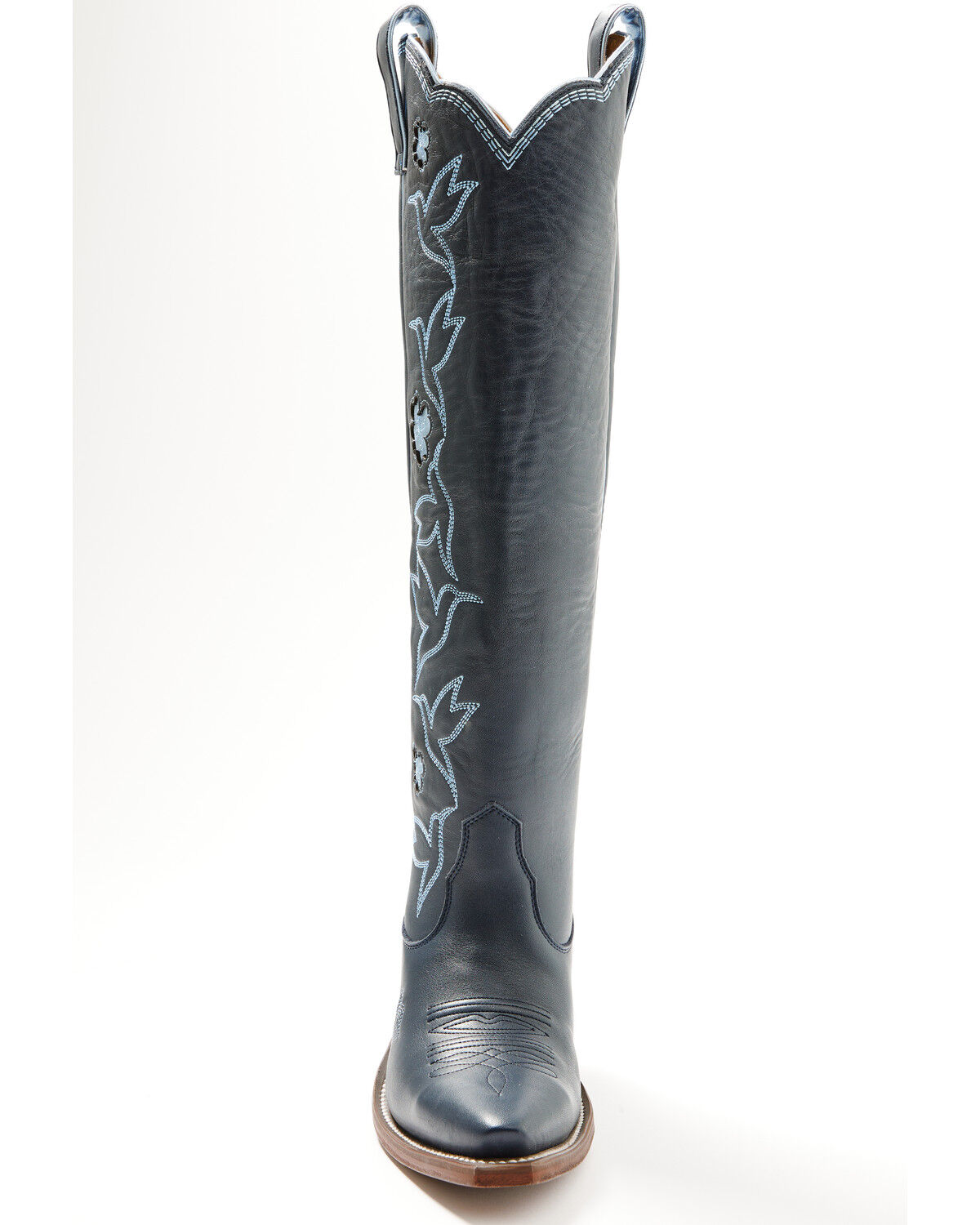 Image #4 - Besita Boots Women's The Honey Bird Embroidered Tall Western Boots - Snip Toe, Navy, hi-res