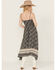 Image #4 - Wild Moss Women's Border Print Smocked Front Midi Dress, Blue, hi-res