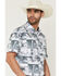 Image #2 - Kimes Ranch Men's Dunn Cowboy Print Short Sleeve Button-Down Stretch Western Shirt, White, hi-res