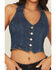 Image #3 - Levi's Women's Dark Wash Denim Halter Top, Blue, hi-res