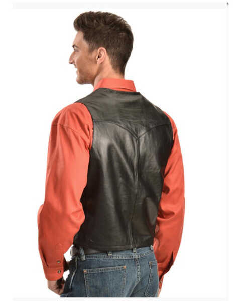 Image #6 - Scully Men's Basic Lambskin Vest, Black, hi-res
