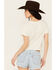 Image #4 - Shyanne Women's Tie-Front Short Sleeve Graphic Tee, Cream, hi-res