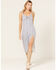 Beyond The Radar Women's Floral Print Sleeveless Midi Dress, Blue, hi-res