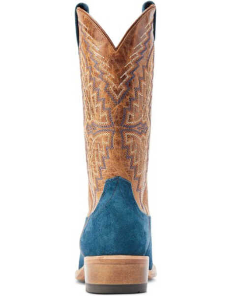 Image #3 - Ariat Men's Futurity Showman Roughout Western Boots - Square Toe, Navy, hi-res