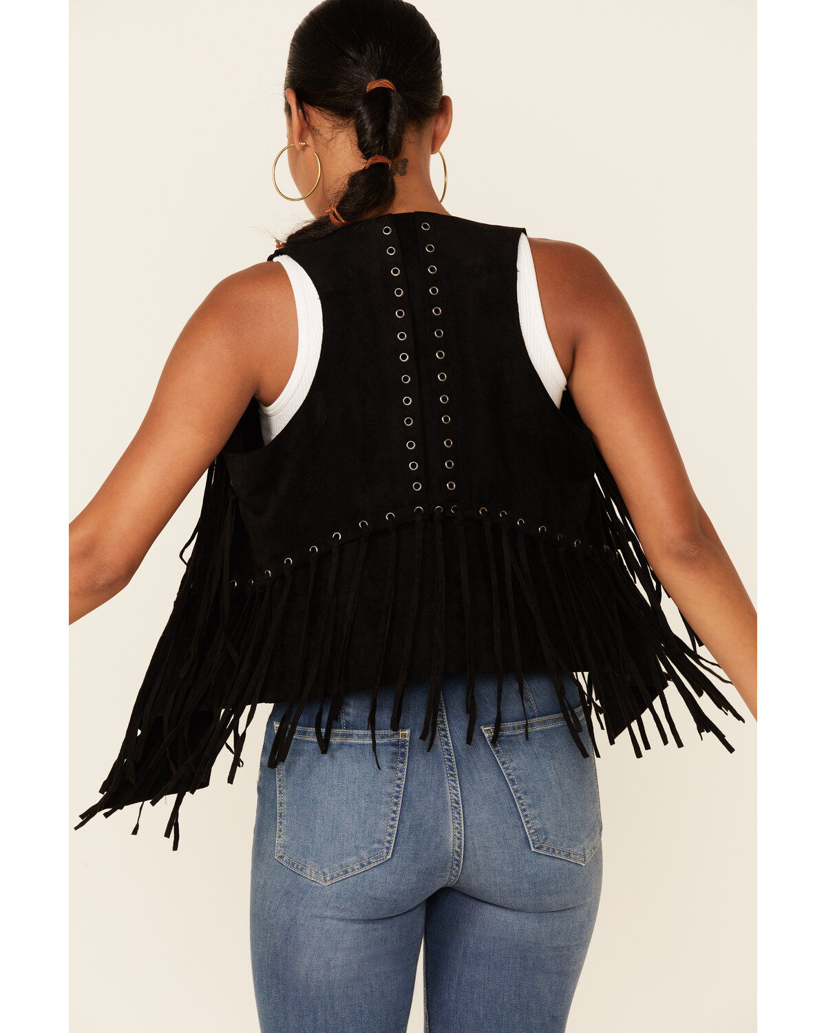 Image #4 - Vocal Women's Faux Suede Fringe Vest, , hi-res