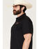 Image #3 - Moonshine Spirit&reg; Men's 120 Proof Logo Print Short Sleeve Snap Western Shirt, Black, hi-res