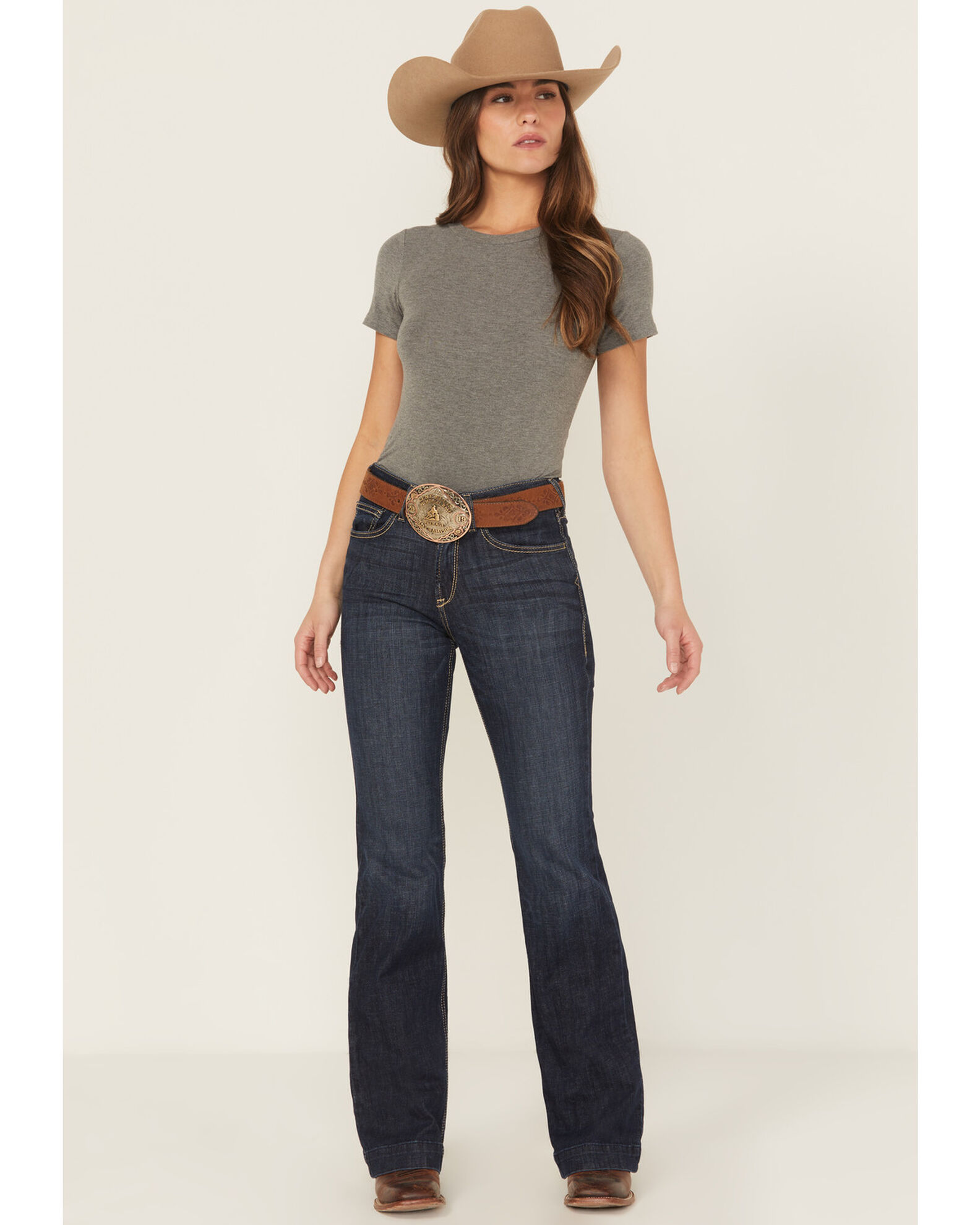 Image #1 - Ariat Women's Rascal Trouser Jeans, Blue, hi-res