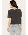 White Crow Women's You Had Me At Ranch Water Short Sleeve Cropped Graphic Tee, Black, hi-res