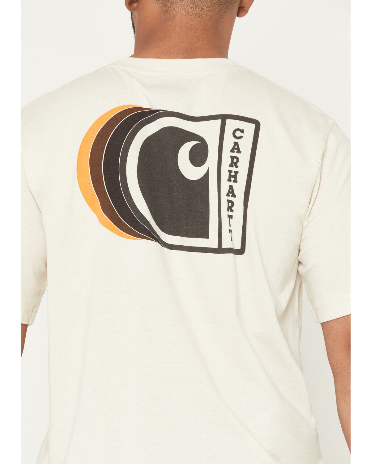 Image #4 - Carhartt Men's Relaxed Fit Lightweight Short Sleeve Graphic T-Shirt, Oatmeal, hi-res