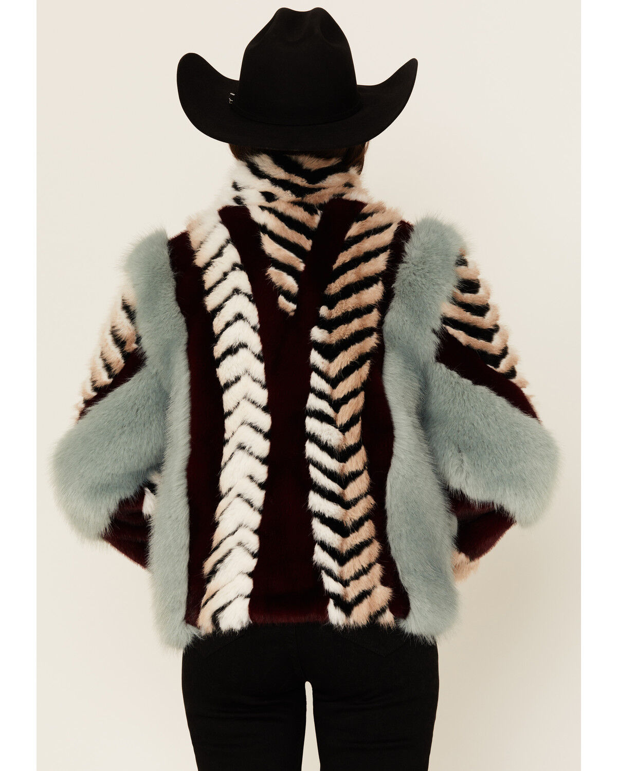 Product Name:  Azalea Wang Women's Inez Striped Faux Fur Jacket