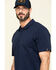 Image #3 - Hawx Men's Navy Miller Pique Short Sleeve Work Polo Shirt - Tall, , hi-res