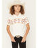 Image #1 - RANK 45&reg; Boys' Josey Border Striped Button-Down Polo Shirt, Cream, hi-res