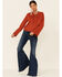 Image #4 - Shyanne Women's Solid Lace-Up Neck Pullover , , hi-res
