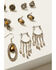 Shyanne Women's Champagne Chateau 6-Piece Jasper Earrings Set, Silver, hi-res
