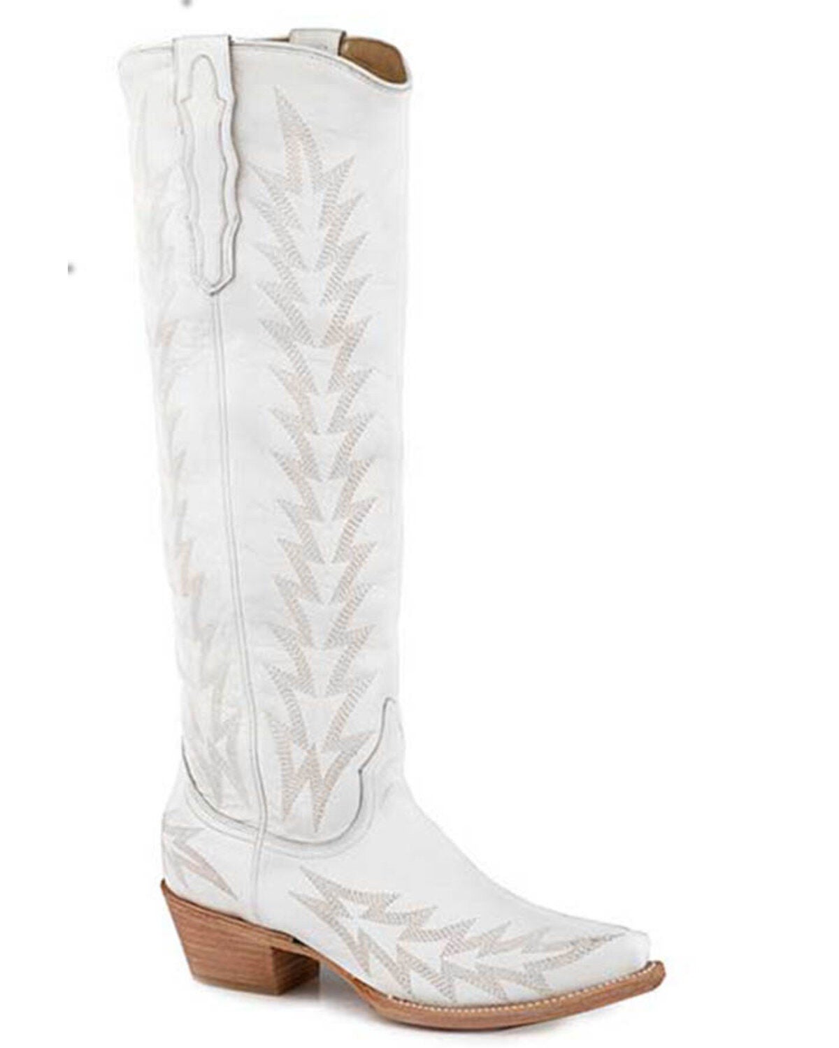 Stetson Women's Sarah Tall Western Boots - Snip Toe, Brown, hi-res
