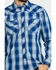 Image #4 - Cowboy Hardware Men's Royal Classic Plaid Long Sleeve Western Shirt, , hi-res