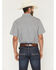 Image #4 - Gibson Trading Co Men's haven Geo Print Short Sleeve Snap Western Shirt, Light Blue, hi-res
