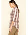 Image #3 - Carhartt Women's Plaid Print Relaxed Fit Midweight 3/4 Sleeve Button-Down Work Shirt, Wine, hi-res
