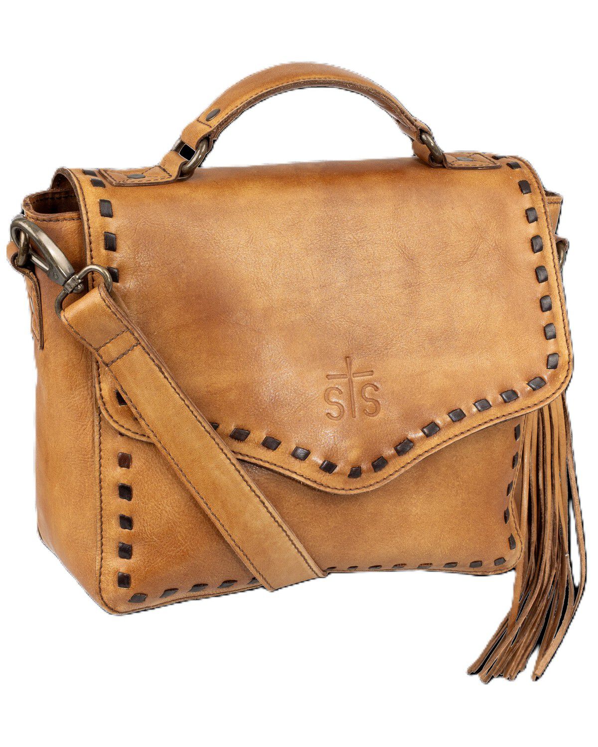 Image #1 - STS Ranchwear by Carroll Women's Bandera Dakota Crossbody Bag, Caramel, hi-res