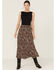 Image #1 - Originality Women's Leopard Print Midi Skirt, Taupe, hi-res