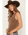 Image #2 - Nikxie Women's Howdy Honey Studded Tank, Camel, hi-res