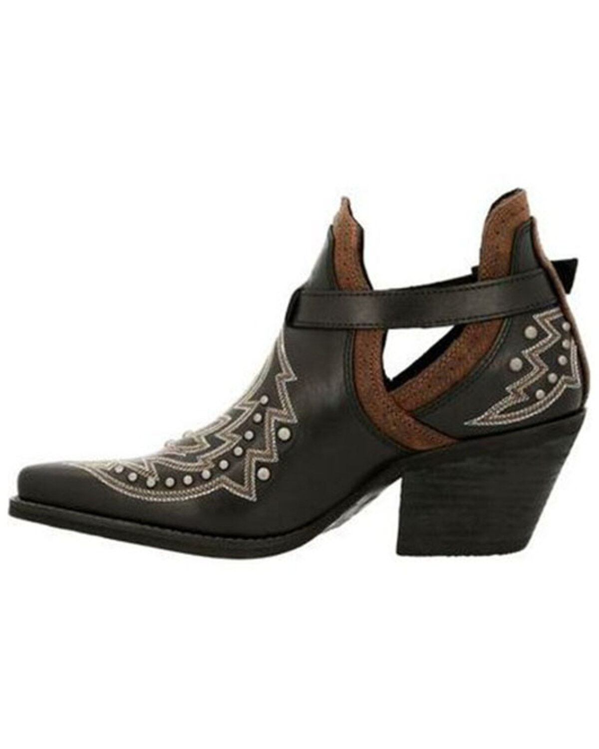 Image #3 - Durango Women's Crush Studded Fashion Booties - Snip Toe, Black, hi-res