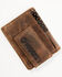 Hooey Men's Brown Liberty Rope Embossed Bi-Fold Money Clip Wallet, Brown, hi-res