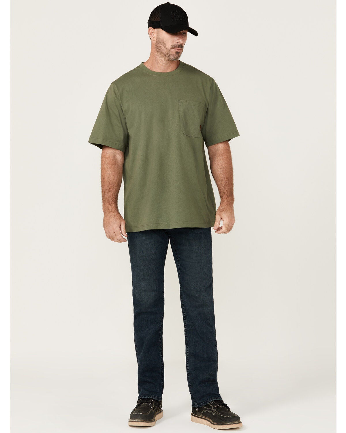 Hawx Men's Foundation Dark Wash Straight Stretch Denim Jeans, Indigo, hi-res