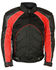 Image #1 - Milwaukee Leather Men's Combo Leather Textile Mesh Racer Jacket, Black/red, hi-res