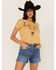 Bandit Women's Steer Head Graphic Tee, Mustard, hi-res