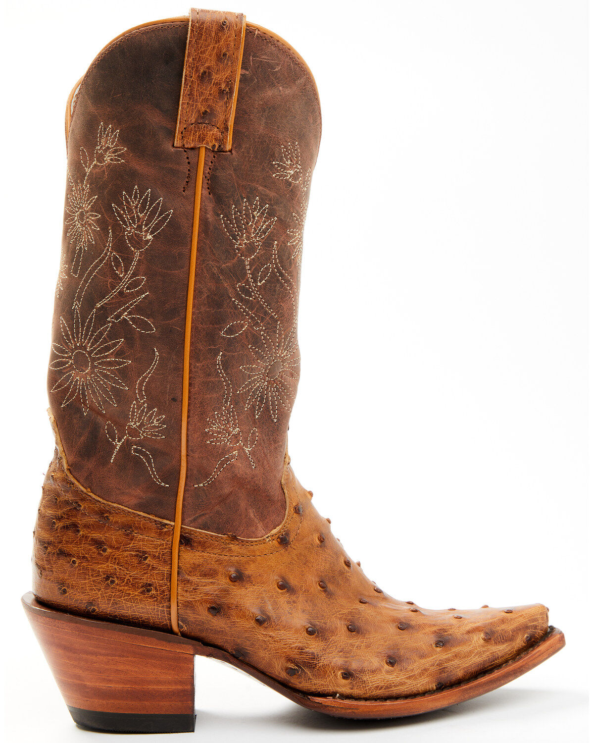 Image #2 - Shyanne Women's Daisie Exotic Full Quill Ostrich Western Boots - Snip Toe, Tan, hi-res