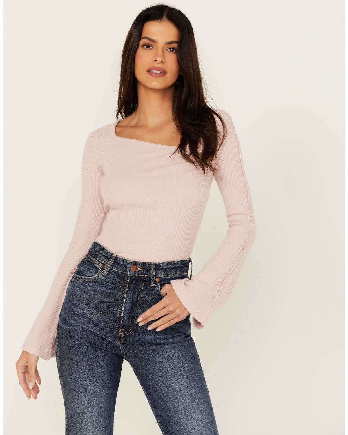 Free People Women's On A Cloud Bodysuit, Pink, hi-res