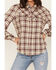 Image #2 - Shyanne Women's Plaid Print Long Sleeve Button-Down Western Shirt, Cream, hi-res