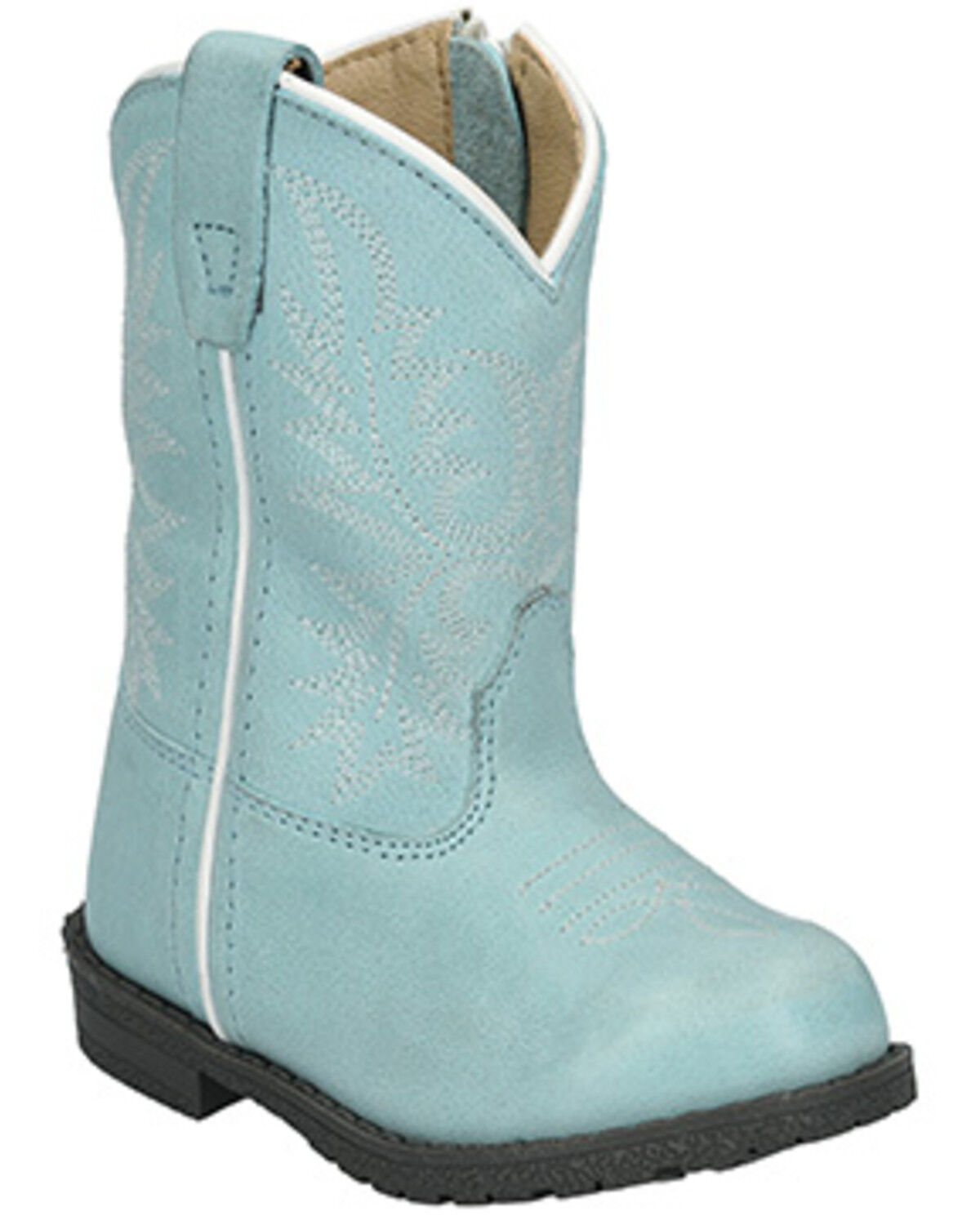 Image #1 - Smoky Mountain Toddler Girls' Hopalong Western Boots - Round Toe, Light Blue, hi-res