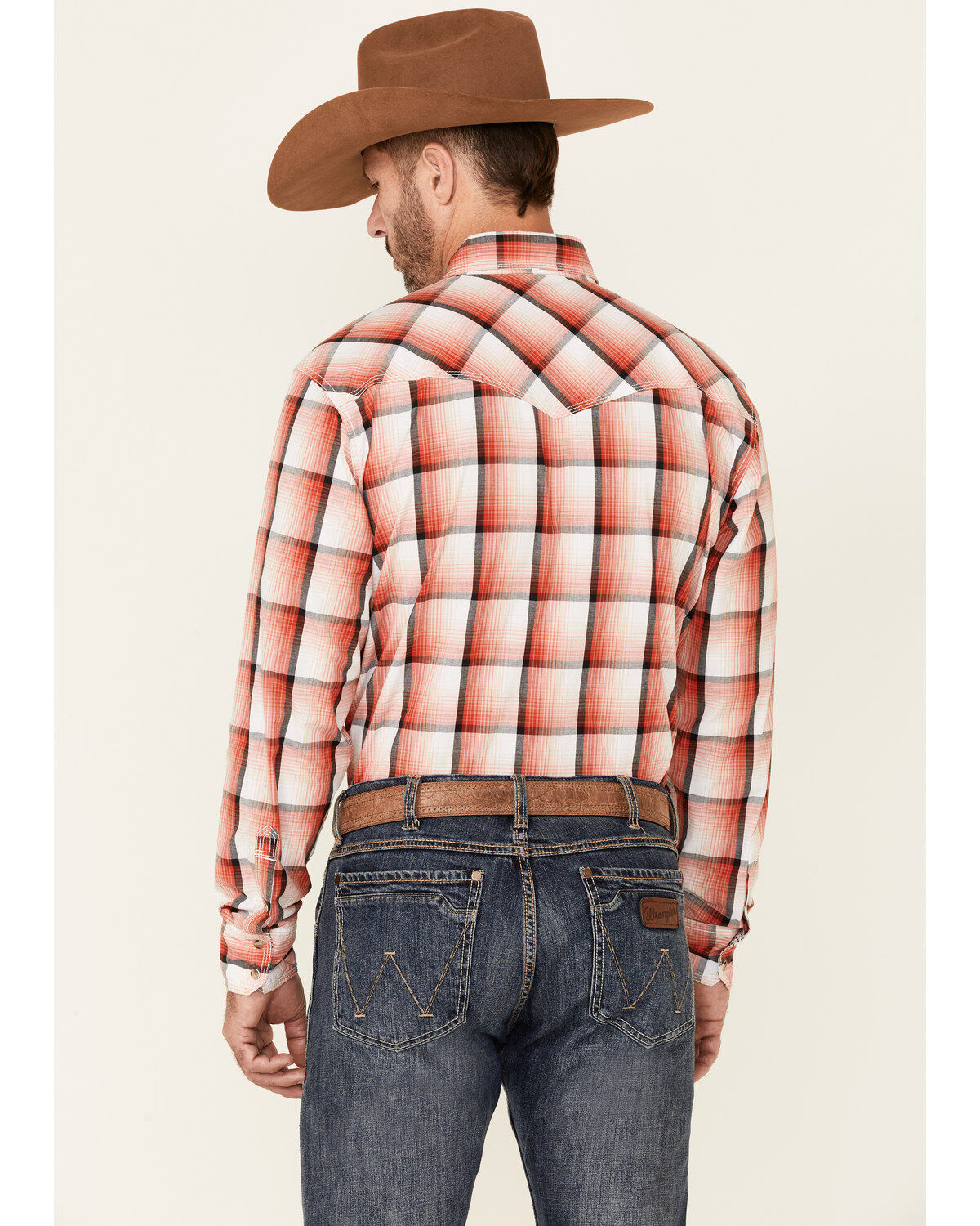 Image #4 - Wrangler 20X Men's Advanced Comfort Large Plaid Print Long Sleeve Snap Western Shirt, , hi-res