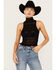 Free People Women's Clementine Top, Black, hi-res