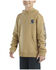 Image #1 - Carhartt Boys' Logo Hooded Sweatshirt, Khaki, hi-res