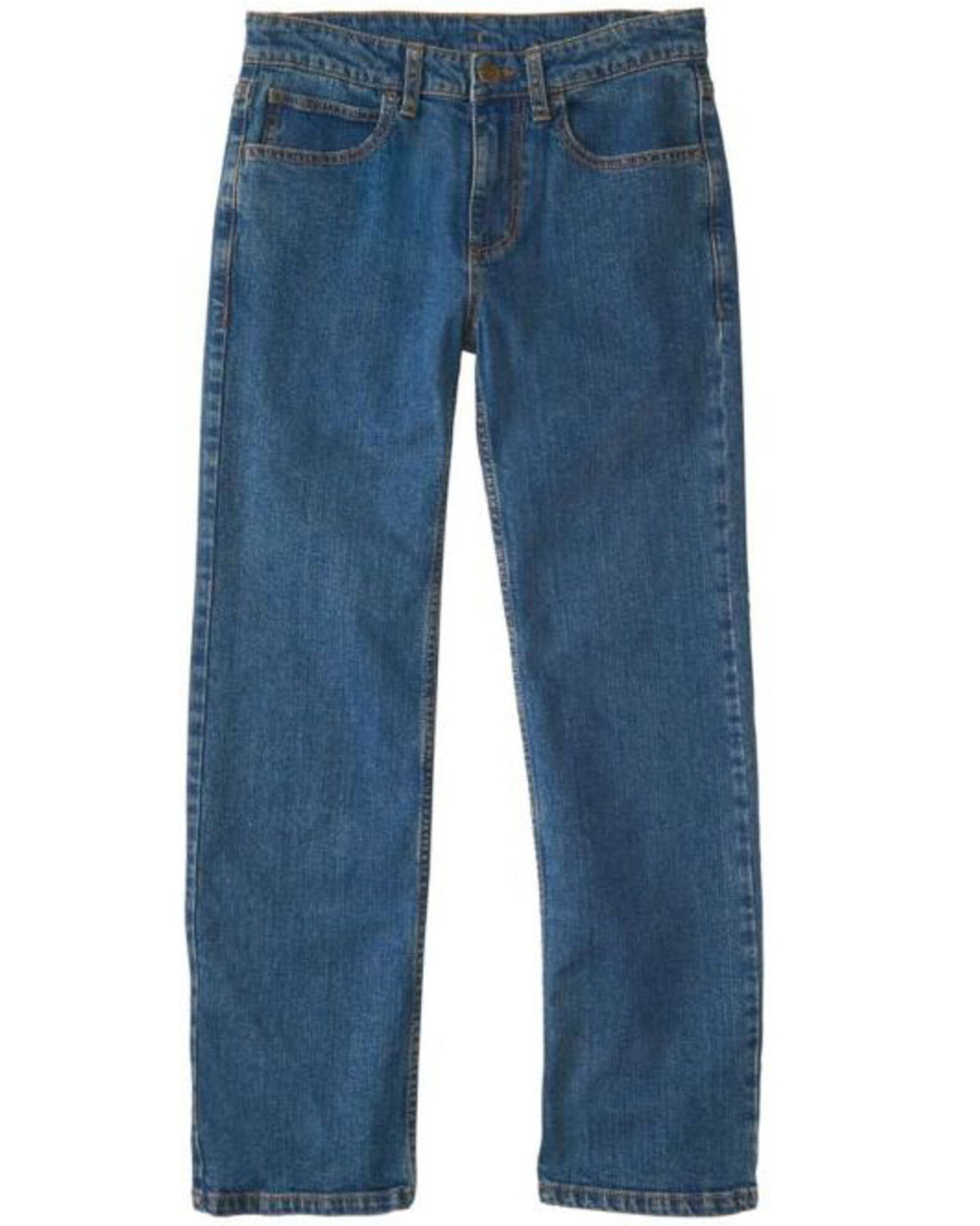Image #2 - Carhartt Boys' Medium Wash Stretch Regular Fit Jeans, Indigo, hi-res