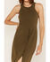 Cleo + Wolf Women's Halter Slit Midi Dress, Olive, hi-res