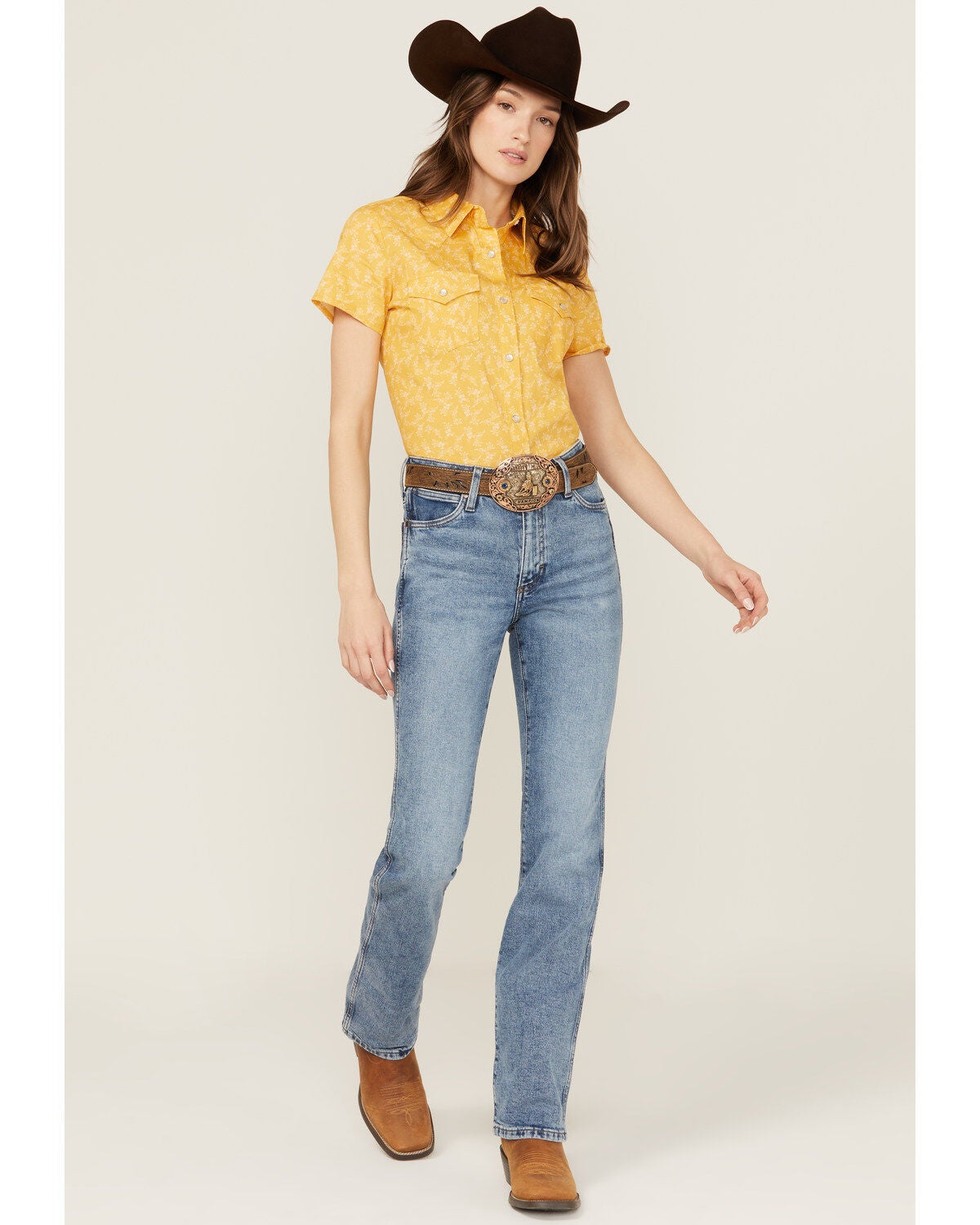 Wrangler Retro Women's Georgia Medium Wash High Rise Bailey Stretch Bootcut Jeans, Medium Wash, hi-res